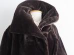 MAJESTUEUZE Lange teddy BERE-JAS, donkerbruin 42/44/46, Kleding | Dames, Bruin, Verzenden, Maat 42/44 (L), Zo goed als nieuw