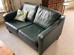 tweezits bankje leer groen, Huis en Inrichting, Banken | Bankstellen, Ophalen, Gebruikt, Tweepersoons, Rechte bank