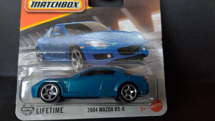 Mazda RX8 blue 1:64 3inch Matchbox Pol, Hobby en Vrije tijd, Modelauto's | Overige schalen, Nieuw, Auto, Verzenden