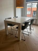 Eethoek | eettafel | hout massief | wit, Ophalen, Gebruikt, 50 tot 100 cm, 150 tot 200 cm