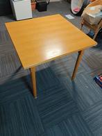 Stevige eikenhouten eettafel - 80x80 cm, Ophalen, Gebruikt, 50 tot 100 cm, Tot twee personen