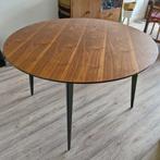 Ronde vintage tafel, Watford (La Redoute), Rond, Zo goed als nieuw, Vier personen, Vintage notenhout
