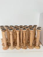 Kandelaar eiken 28 stuks, Huis en Inrichting, Woonaccessoires | Kandelaars en Kaarsen, Ophalen, Nieuw, Hout, 25 tot 50 cm