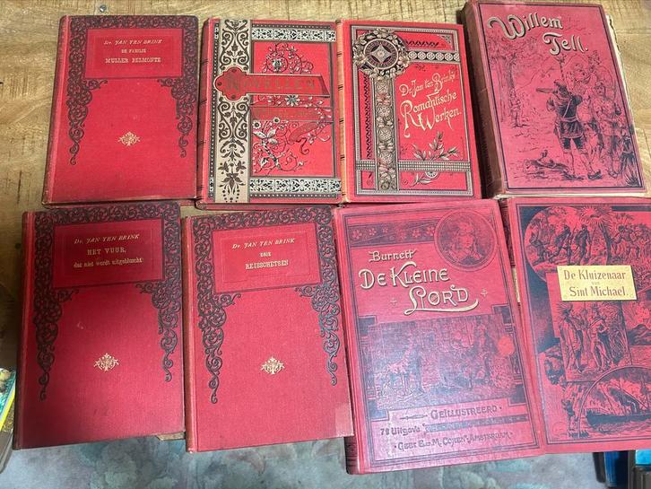 Antieke Boeken Collectie - 8 Stuks, Antiek en Kunst, Antiek | Boeken en Bijbels, Ophalen of Verzenden