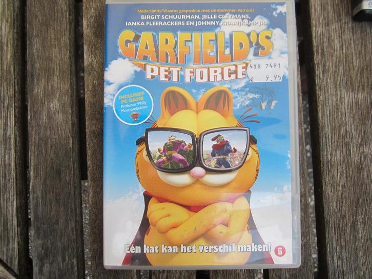 Garfield's Pet Force + pc game ( DVD ), Cd's en Dvd's, Dvd's | Tekenfilms en Animatie, Zo goed als nieuw, Amerikaans, Overige typen