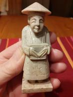 Klein maar fraai Speksteensnijwerk "De Chinees", Ophalen of Verzenden