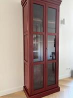 Brocante vitrinekast in de prachtige kleur ossenbloedrood, Gebruikt, 200 cm of meer, 25 tot 50 cm, 50 tot 100 cm