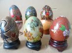 Collectie vintage beschilderde eieren Chinese eieren 1980, Ophalen of Verzenden