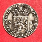 X stuiver Holland 1748. Zfr., ½ gulden, Vóór koninkrijk, Zilver, Ophalen of Verzenden