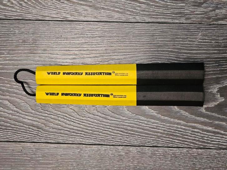 Official WNA Nunchaku Achthoek Junior Geel, Sport en Fitness, Vechtsporten en Zelfverdediging, Nieuw, Overige, Maat XS of kleiner