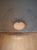 Grote gouden spiegel met bloemmotief, Huis en Inrichting, Woonaccessoires | Spiegels, Ophalen, Rond, Zo goed als nieuw, 75 tot 100 cm