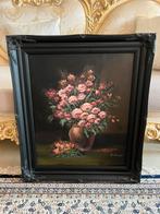 Prachtige olieverf bloemen schilderij, Antiek en Kunst, Ophalen of Verzenden
