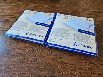  Vier Nieuwe Doosjes Absorbend Verband 10x10 "DryMax Soft" beschikbaar voor biedingen