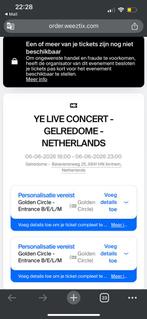 Golden circle tickets Kanye West!, Tickets en Kaartjes, Concerten | Pop, Twee personen, Juni
