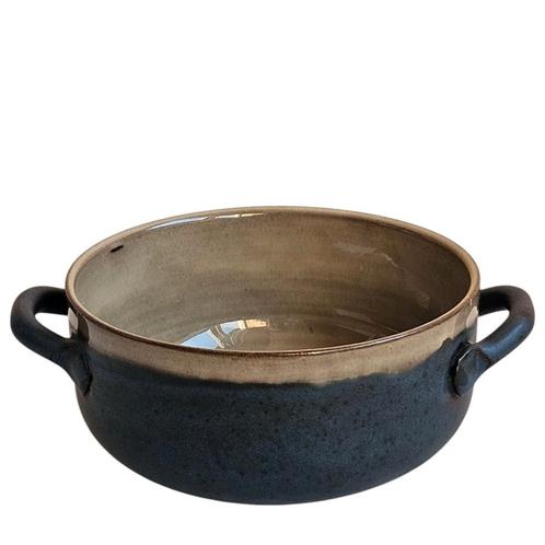 Vintage soepkom petrol blauw, Huis en Inrichting, Keuken | Servies, Zo goed als nieuw, Kom(men), Overige stijlen, Aardewerk, Ophalen of Verzenden