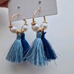 Nieuw kwastjes oorbellen boho ibiza stijl blauw, Overige materialen, Blauw, Nieuw, Ophalen of Verzenden