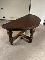 Antieke massief eiken eettafel rond 120-140cm of halve maan, Ophalen