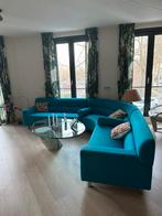 Blauwe ronde bank, Ophalen of Verzenden, Zo goed als nieuw, Minder dan 10 m², Laminaat