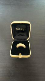 Antieke Ivoren Ring, Ophalen of Verzenden, Zo goed als nieuw, Zilver, Dame