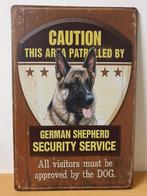 Security  German shepherd duitse herder metalen reclamebord