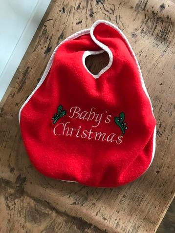 Baby slabber baby’s Christmas rood first christmas kerst beschikbaar voor biedingen