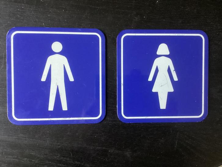 Vintage NS Man / Vrouw WC bordjes (geen emaille), Verzamelen, Merken en Reclamevoorwerpen, Zo goed als nieuw, Ophalen of Verzenden