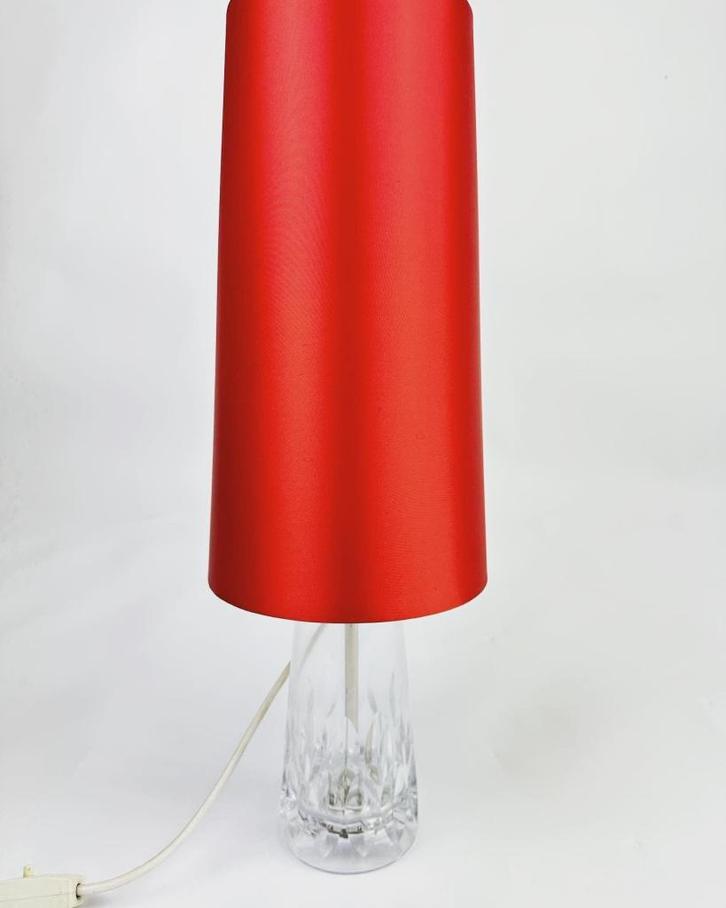 Vintage Kaiser Leuchten tafellamp, Huis en Inrichting, Lampen | Tafellampen, Gebruikt, Minder dan 50 cm, Glas, Metaal, Ophalen of Verzenden