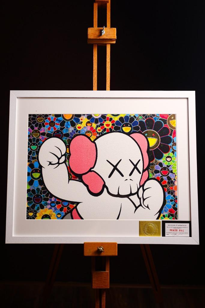 exclusief kunstwerk van Death NYC (Kaws x Murakami), Antiek en Kunst, Kunst | Litho's en Zeefdrukken, Ophalen of Verzenden