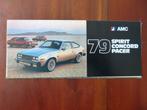AMC Spirit Concord Pacer brochure 1979, Verzenden, Nieuw, Overige merken