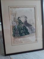 2 brocante modeprenten, Ophalen