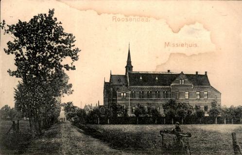 Roosendaal - Missiehuis, Verzamelen, Ansichtkaarten | Nederland, Gelopen, Noord-Brabant, Voor 1920, Ophalen of Verzenden