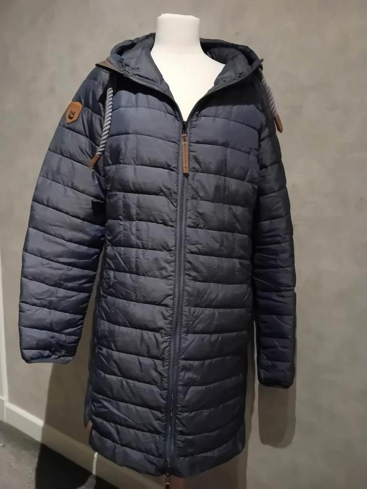 > Winterjas, Naketano! z.g.a.n., Kleding | Dames, Jassen | Winter, Zo goed als nieuw, Maat 46/48 (XL) of groter, Grijs, Ophalen of Verzenden