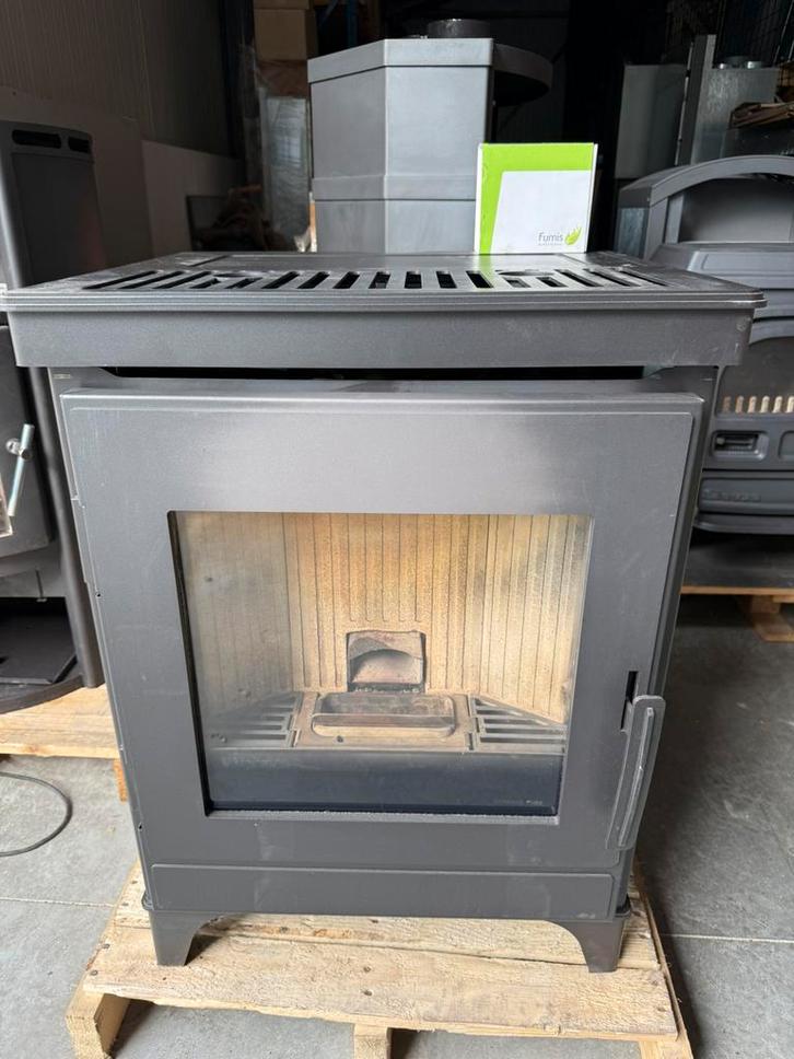 Pelletkachel Nordic Fire Stylo laag model, Huis en Inrichting, Kachels, Zo goed als nieuw, Vrijstaand, Overige brandstoffen, Ophalen