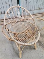 Vintage rotan Rohé stoel fauteuil voor volwassen persoon, Tuin en Terras, Tuinstoelen, Ophalen, Gebruikt, Rotan