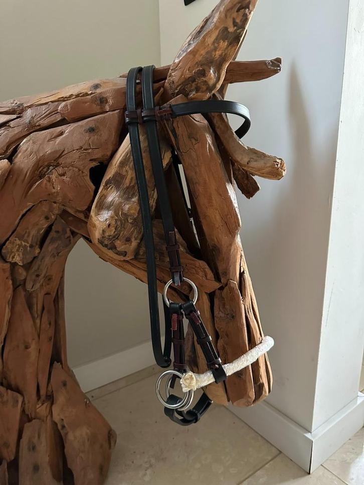 Nieuwe leren bitloze hoofdstellen COB sidepull single rope, Dieren en Toebehoren, Paarden en Pony's | Hoofdstellen en Tuigage