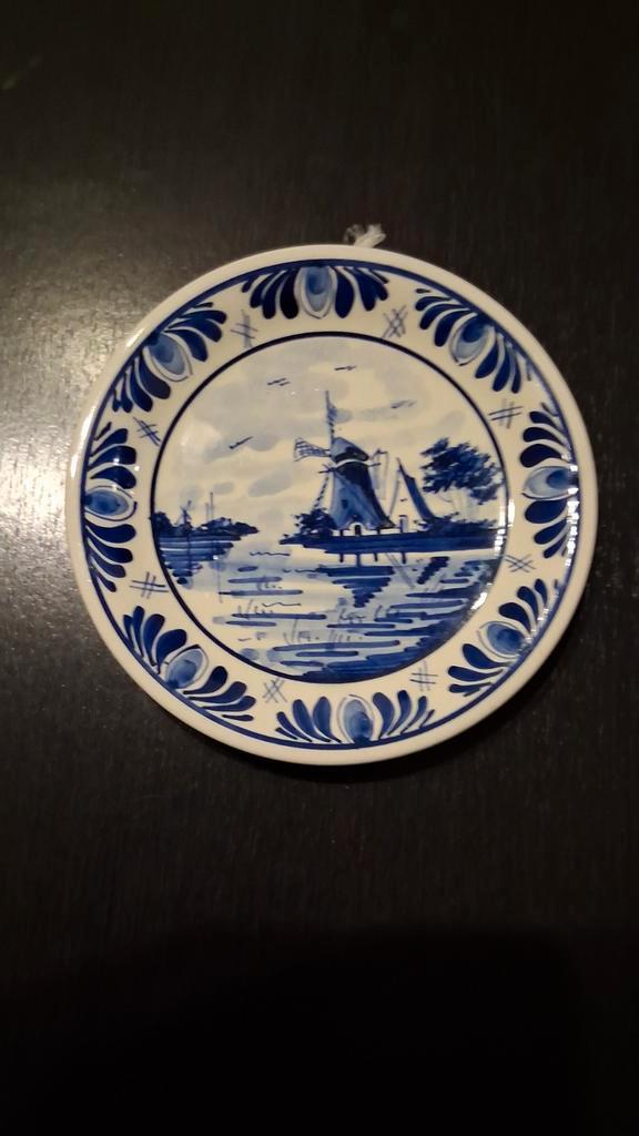 Delfts Blauw Wandbord Molen, Antiek en Kunst, Antiek | Wandborden en Tegels, Ophalen
