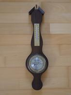 Barometer met thermometer, in zgn banjovorm, Ophalen, Gebruikt, Barometer