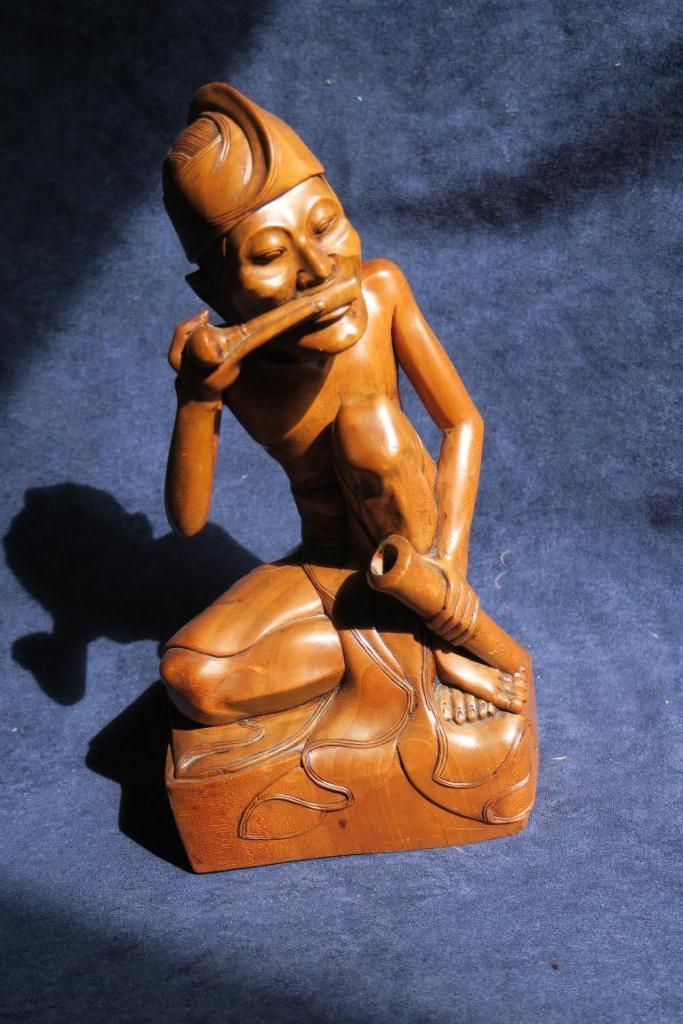 oud Indisch beeld van man met suikerriet, Antiek en Kunst, Kunst | Niet-Westerse kunst, Verzenden
