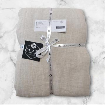 100% linnen hoeslaken 160x200 Soft Beige beschikbaar voor biedingen