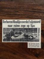 Voetbal krantenartikel Feyenoord Ajax maart 1963, Ophalen of Verzenden, Gebruikt, Ajax