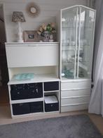 Vitrinekast en klepkast, Huis en Inrichting, Kasten | Vitrinekasten, Ophalen, Gebruikt, Glas, Met deur(en)