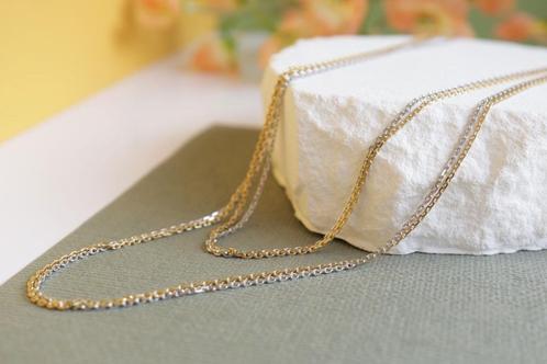 Double Delight l 14 Karaat Gouden Ketting, Sieraden, Tassen en Uiterlijk, Kettingen, Zo goed als nieuw, Goud, Goud, Ophalen of Verzenden