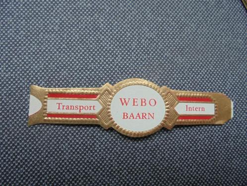 Sigarenband Transportbedrijf WEBO in BAARN, Verzamelen, Rookartikelen, Aanstekers en Luciferdoosjes, Zo goed als nieuw, Sigarenbandjes
