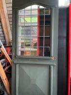 Buitendeur met glas in lood, Doe-het-zelf en Verbouw, Deuren en Horren, Glas, 80 tot 100 cm, Gebruikt, Buitendeur