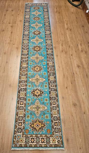 Handgeknoopt oosters tapijt loper kazak 341x65 beschikbaar voor biedingen
