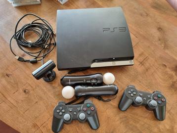 Sony PlayStation 3 + PS Move + 8 Games beschikbaar voor biedingen