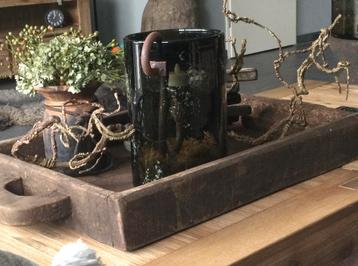 Landelijk houten dienblad, Hoffz / Aura Peeperkorn beschikbaar voor biedingen