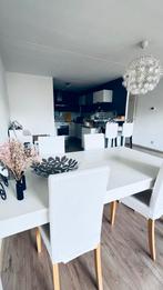 Ikea eettafel met stoelen, Ophalen, Gebruikt, 50 tot 100 cm, Vijf personen of meer