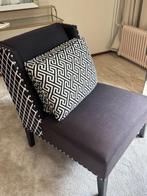 Stoel zwart wit Eicholtz, Huis en Inrichting, Fauteuils, Ophalen, 75 tot 100 cm, Zo goed als nieuw, 75 tot 100 cm
