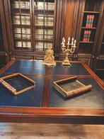 Schrijftafel bibliotheek tafel leer inleg, Antiek en Kunst, Antiek | Meubels | Tafels, Ophalen